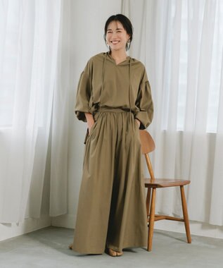 #Newans 【ANSWER for 男の子ママ】スリットネックパフスリーブブラウス カーキ系