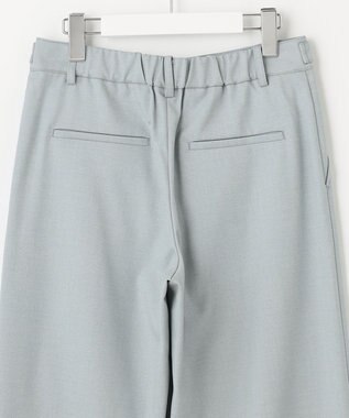 J.PRESS LADIES L 【洗える】シャークスキン セミワイド パンツ グリーン系