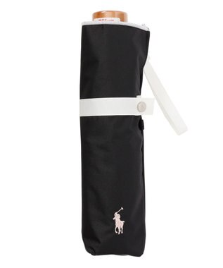 MOONBAT POLO RALPH LAUREN 晴雨兼用日傘 折りたたみ傘 ワンポイントPP／一級遮光 遮熱 UV ブラック