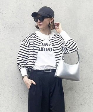 Green Parks ２ＷＡＹ　ショート丈カーディガン Border