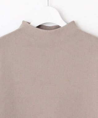 自由区 【WEB限定カラーあり】【セットアップ対応・洗える】レーヨンストレッチモックネック ニット Lモーブ×オフ