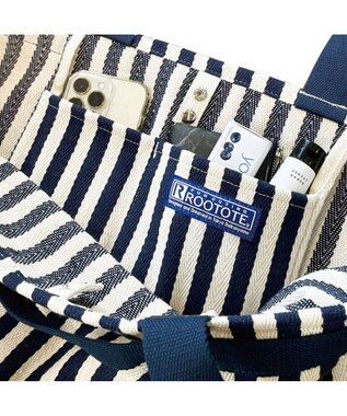 ROOTOTE 1148【大容量:ヘリンボーン】LT.グランデ.ストライプ-A 01：ネイビー