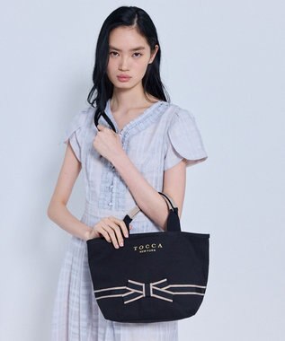 TOCCA BOW BRIDGE CANVAS TOTE トートバッグ【星風まどかさん着用】 ブラック系