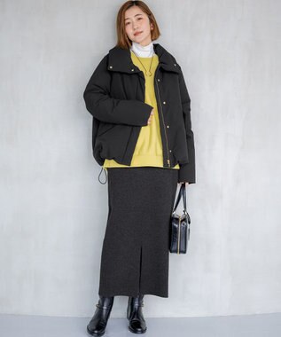 23区 【VERY掲載/洗える】カシミヤブレンド Iライン ニットスカート グレー系