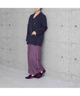 MODE ET JACOMO <MODE ET JACOMO>ベルベットリボンローファー ワインキジ