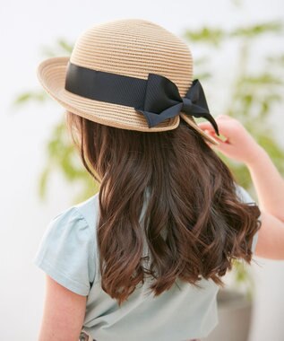 ANY KIDS 後ろ割れ リボン ブレード ハット モカ