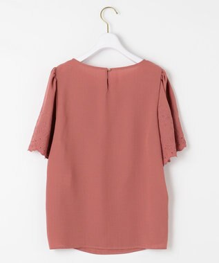 ANY SIS L 【洗える】エンブロイダリーフレアスリーブ ブラウス オレンジ