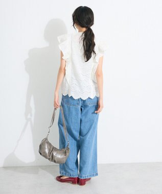 CRAFT STANDARD BOUTIQUE インド綿フリル使いシフリーブラウス White