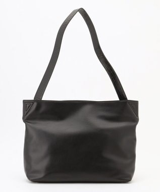 自由区 型押しクロコハンドルトート バック ブラック系