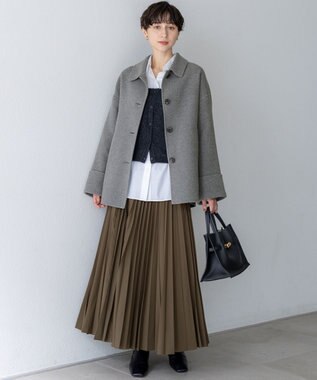 23区 L 【VERY掲載】MANTECOPure リバー ステンカラーコート ミディアムグレー系