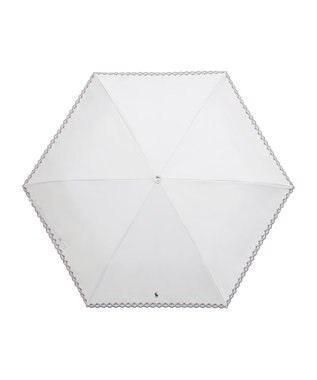 MOONBAT POLO RALPH LAUREN（ポロ ラルフローレン）晴雨兼用日傘 無地 刺繍 遮光率100% 遮熱 UV オフホワイト