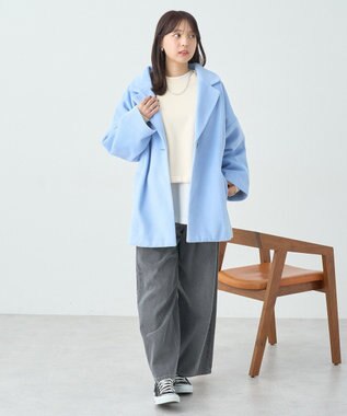 earth music&ecology ドロストヘムスウェット Ivory