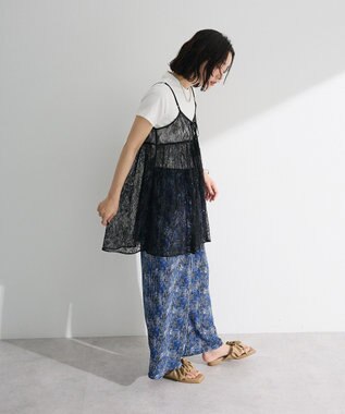 Green Parks 柄イージーパンツⅠ（ワイド） Blue