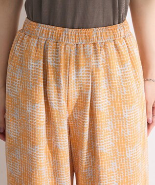 Green Parks 柄イージーパンツⅠ（ワイド） Orange