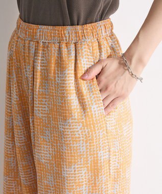 Green Parks 柄イージーパンツⅠ（ワイド） Orange