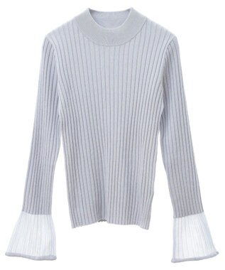 earth music&ecology シアースリーブリブハイネックプルオーバー