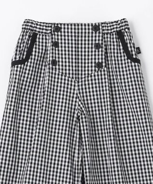 組曲 KIDS 【150-160cm】ギンガム パンツ ブラック系3