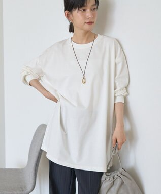 AMERICAN HOLIC コットンロング丈プルオーバー Off White