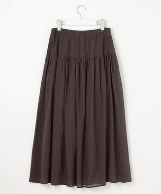 23区 【Indian Factory】コットンボイル スカート ブラウン系
