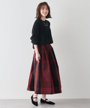 ANY カーリーファンシーニット ブラック