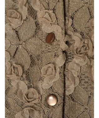 Green Parks ・SUGAR SPOON フラワーレースカーディガン Gray Beige