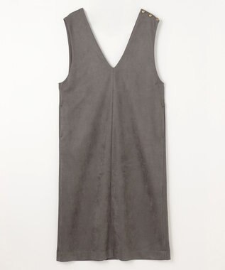 ANY L 【洗濯機可能/ストレッチ】スエードライクジャンスカ チャコール