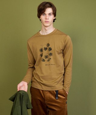 JOSEPH ABBOUD MOUNTAIN 【テーム・ヤルビー コラボ・サスティナブル】ビオグレース天竺 Tシャツ キャメル系