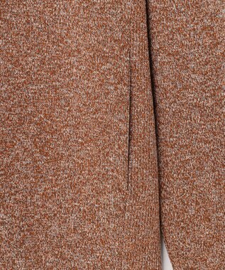 JOSEPH ABBOUD 【イタリア糸使用・伸縮性】マルチカラームリネ ニットブルゾン オレンジ系