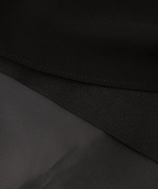 組曲 NOIR 【洗える】ウォッシャブルストレッチバックサテン ジャケット＋ワンピース ブラック系