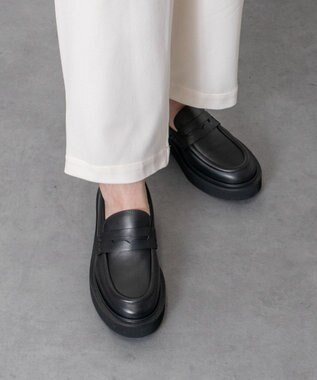 INTER-CHAUSSURES 【FABIO RUSCONI】ラウンドトウ厚底ローファー