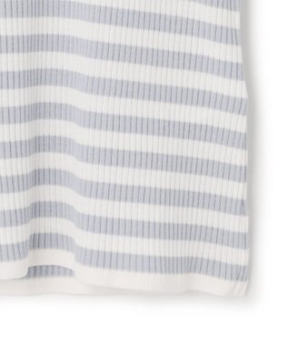 ICB 4×2リブ プルオーバーカットソー ライトデニムボーダー