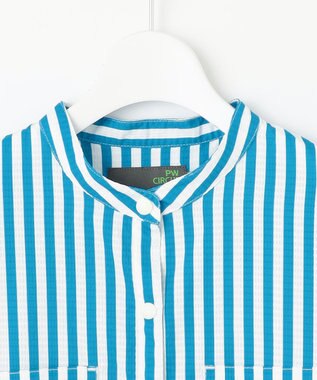 PW CIRCULUS 【高通気 / 軽撥水 / 軽量のDotAir 使用】【WOMEN】ストライプ柄ワンピ サックスブルー系2