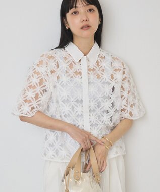 AMERICAN HOLIC アートレース半袖シャツ Off White