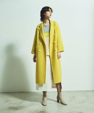 GRACE CONTINENTAL ウールリバーチェスターコート イエロー