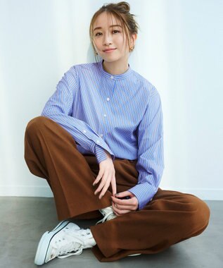 23区 クリアトリコチン ワイドパンツ キャメル系