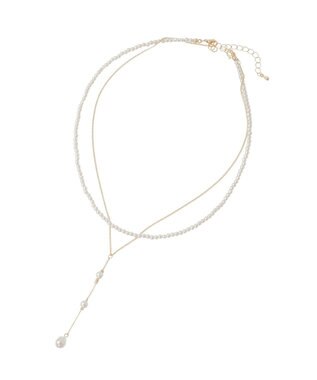 Green Parks パール２連Ｙ字ネックレス