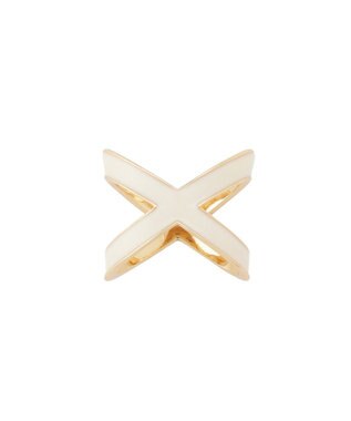 MOONBAT Luna Luce(ルナルーチェ)スカーフリング パール調 Cross Ring お手持ちのスカーフを通すだけ ギフト ホワイト