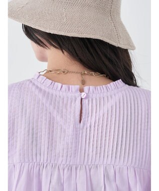 earth music&ecology コットンボイルフリルブラウス Light Pink