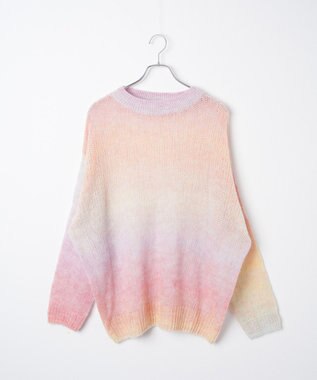 WEGO グラデーションメッシュニット 柄1