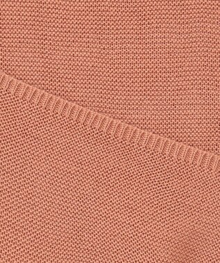 ANY 【洗濯機可/アンチピリング/UVカット】アクリルガーターフレンチスリーブニット コーラル