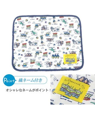 PET PARADISE ディズニー トイ・ストーリー エイリアン柄 柔らか クールマット (48×40cm) 紺（ネイビー・インディゴ）