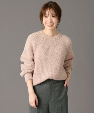 ANY カーリーファンシーニット ピンク