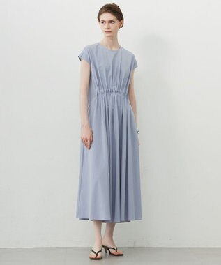 ICB 【ASUMI・MANAMIコラボ 丈が選べる】タックデザインワンピース サックス系