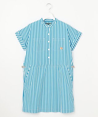 PW CIRCULUS 【高通気 / 軽撥水 / 軽量のDotAir 使用】【WOMEN】ストライプ柄ワンピ サックスブルー系2