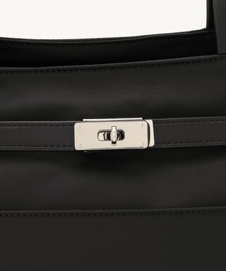 ICB 【A4サイズ収納可】ベルトバックルトート ブラック