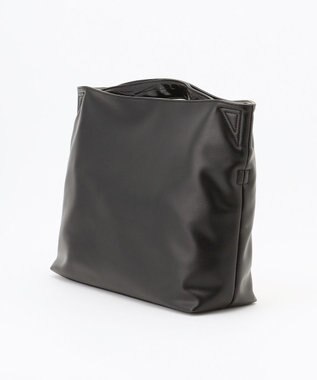 自由区 型押しクロコハンドルトート バック ブラック系