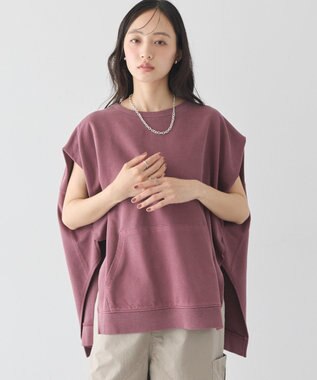 earth music&ecology ピグメントカンガルーポケットプルオーバー Bordeaux