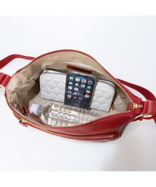 UNBILLION アトランタ ATLANTA / 牛革ファスナーショルダー レッド