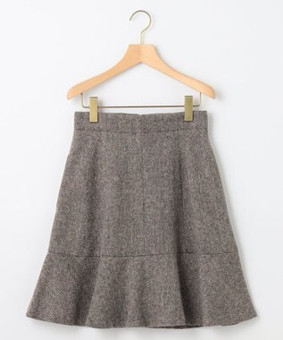 組曲 ネコアシツイードセミフレア スカート グレー系