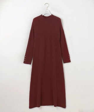 ANY SIS S 【洗える】求心リブニット ワンピース アンティークピンク